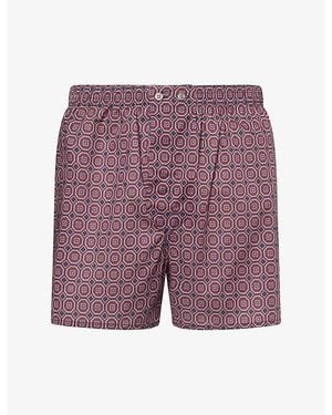 Derek Rose Ledbury Classic-Fit Cotton Boxer Shorts - Purple