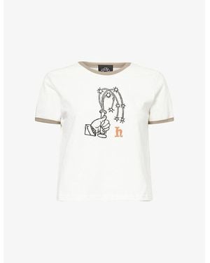 Heresy Lash Round-Neck Cotton-Jersey T-Shirt - White
