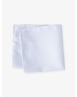 Eton Cotton-Twill Pocket Square - Blue
