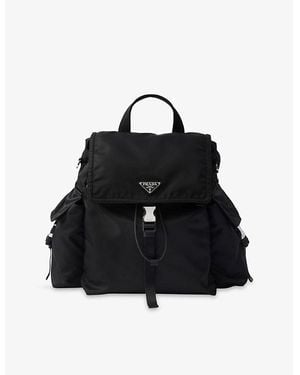 Prada Re Nylon Explore Woven Backpack - Black
