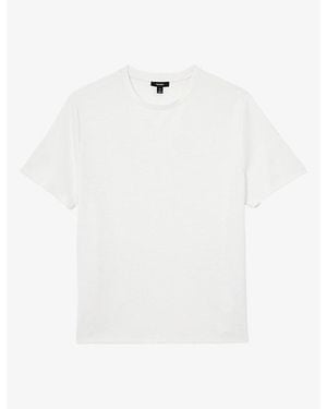 Reiss Cole Crewneck Short-Sleeve Stretch-Jersey T-Shirt - White
