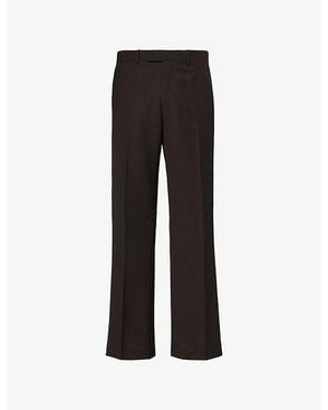 Wales Bonner Alto Satin-Trim Wool Tuxedo Trousers - Black