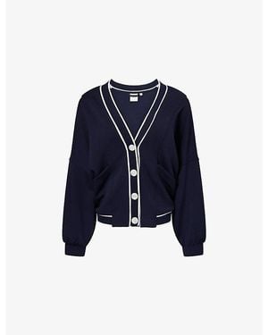 Varley Decker Off-Court Jersey Cardigan - Blue