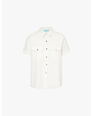 Melissa Odabash Tori Relaxed-Fit Cotton-Blend Terry Shirt - White