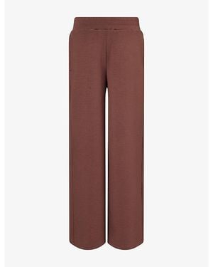 Now You Live Foxton Wide-Leg Stretch-Modal-Blend Jogging Bottoms - Brown