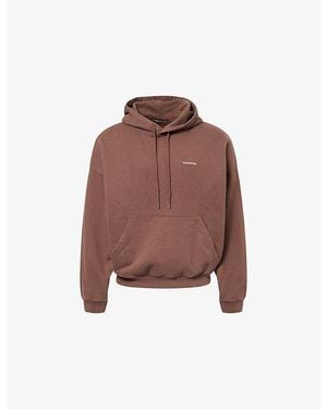 Cole Buxton Pilled Mini Logo Cotton-Blend Hoodie - Brown