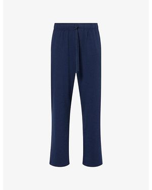 Skims Jersey Lounge Relaxed Straight-Leg Trousers - Blue