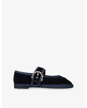 Flabelus Sophie Velvet Ballet Flats - Black