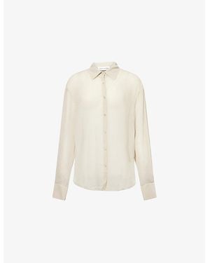 Frankie Shop Peri Sheer Georgette Woven Shirt - White