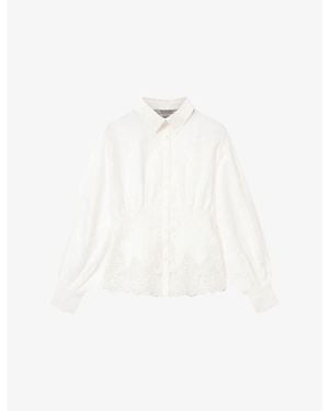 AllSaints Carol Lace-Trim Linen And Cotton Shirt - White