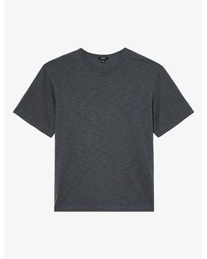 Reiss Huxley Crewneck Relaxed-Fit Cotton T-Shirt - Blue