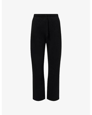 Austin Post Rodeo Straight-Leg Cotton Jogging Bottoms - Black
