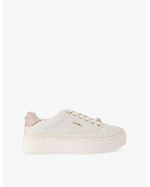 Carvela Kurt Geiger Caprese Leather Low-Top Sneakers - White