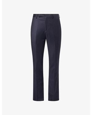 Paul Smith Pin Dot Slim-Fit Wool Trousers - Blue