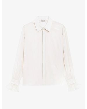 Zadig & Voltaire Thely Wing-Embellished Satin Shirt - White