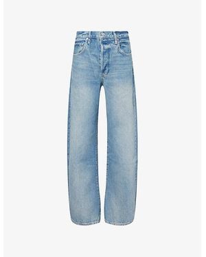 PAIGE Arellia Barrel-Leg Denim Jeans - Blue