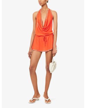 orange jaded london dress Jaded London Womens Orange Rumba Knitted Maxi Dress
