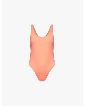 Sporty & Rich Carla Scoop-Neck Swimsuit - White