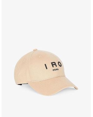 IRO Greb Brand-Embroidered Cotton-Canvas Baseball Cap - Natural