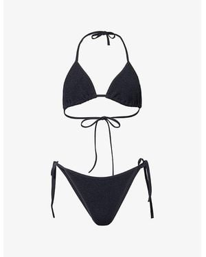 Hunza G Gina Crinkled-Texture Bikini Set - White