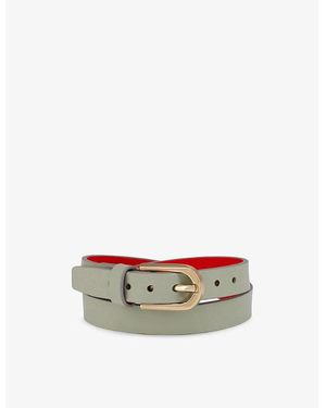 Christian Louboutin Bettina Doubled Leather Bracelet - White