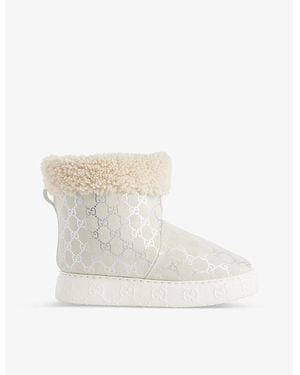Gucci Boot With Merinos Trim, Size 36 It - White