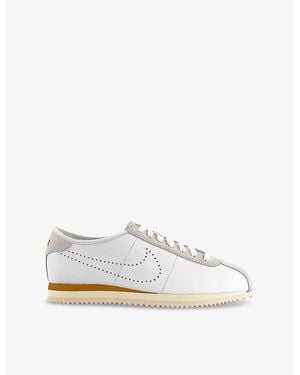 Nike Cortez Woven And Suede Low-Top Trainers - White