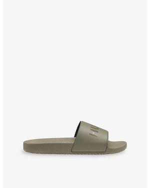 HUGO Branded Woven Sliders - Green
