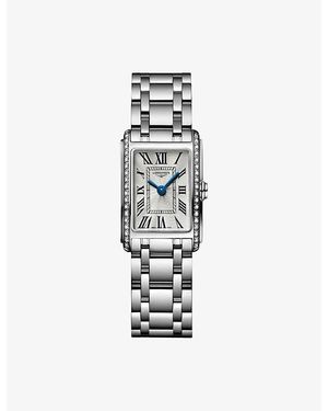 Longines L5.258.0.71.6 Dolcevita Stainless-Steel And 0.280Ct Diamond Quartz Watch - White