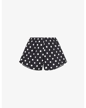 Hunza G Polka Dot Printed Shorts - Black