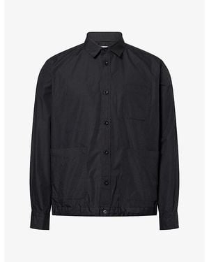 Sacai Patch-Pocket Cotton-Blend Shirt - Black