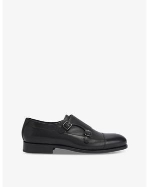 Kurt Geiger Sloane Leather Monk Shoes - Black