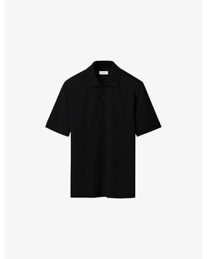 Eton Short-Sleeved Cotton-Piqué Polo Shirt - Black