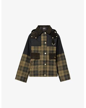 Barbour Elaine Check-Print Cotton Jacket - Green