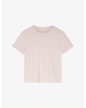 Whistles Emily Ultimate Cotton-Jersey T-Shirt - Pink