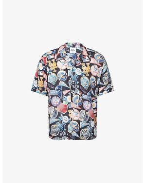 KTZ Mlb Printed Woven Shirt - Blue