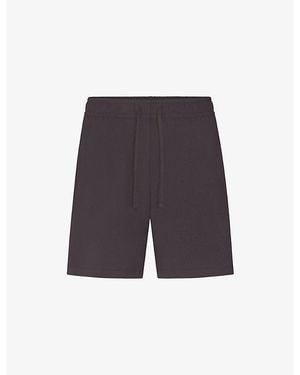 Skims Soft-Knit Relaxed-Fit Cotton-Blend Jersey Shorts - Grey