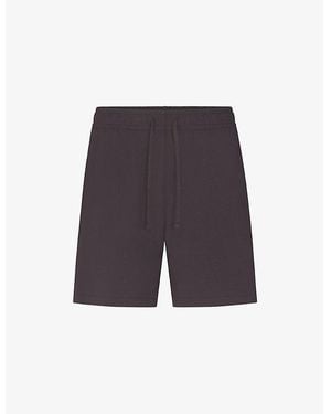 Skims Soft-Knit Relaxed-Fit Cotton-Blend Jersey Shorts - Grey
