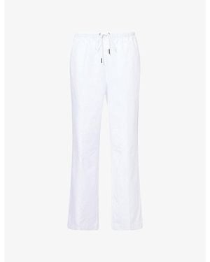 Jenni Kayne Paloma Straight-Leg Cotton Trousers - White