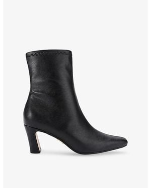 Steve Madden Willah Heeled Faux-Leather Ankle Boots - Black