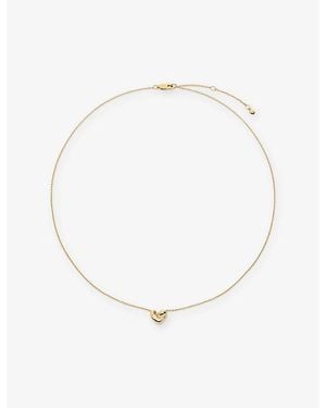 Monica Vinader Infinity Heart Small 18Ct Vermeil Necklace - White