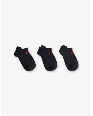 Sweaty Betty Workout Lightweight Pack Of Three Cotton Blend Sneaker Socks - Blue
