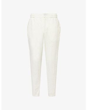 Orlebar Brown Cornell Tapered-Leg Elasticated-Waist Linen Pants - White