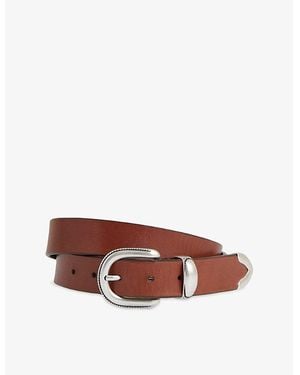 Reiss Jonny Leather Belt - Brown