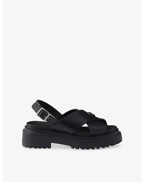 Prada Monolith Rubber Sandals - Blue
