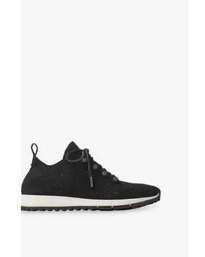 Jimmy Choo Veles Knitted Glitter Trainers - Black