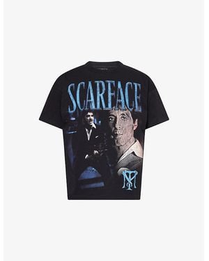 Trapstar X Scarface Graphic-Print Cotton T-Shirt - Blue