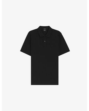BOSS Logo-Embellished Cotton Polo Shirt - Black