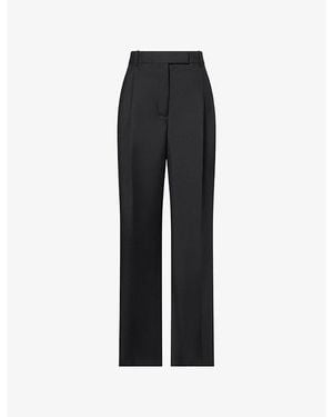 RÓHE Frames Mid-Rise Tailored Wool-Blend Trousers - Black