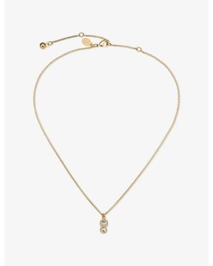 Jimmy Choo Jc Pearl Cube Brass Pendant Necklace - Metallic